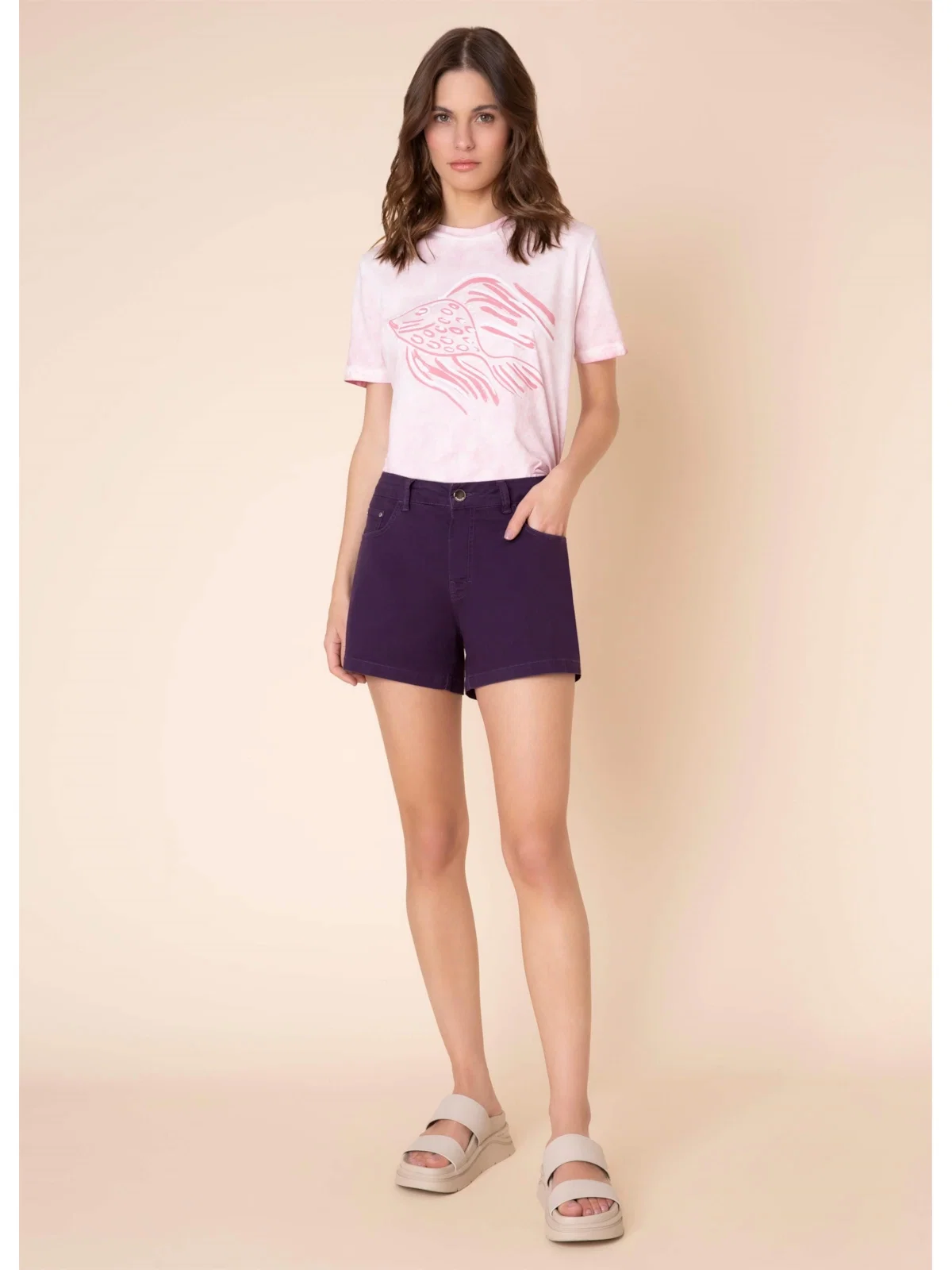 Short Luiza Color Roxo