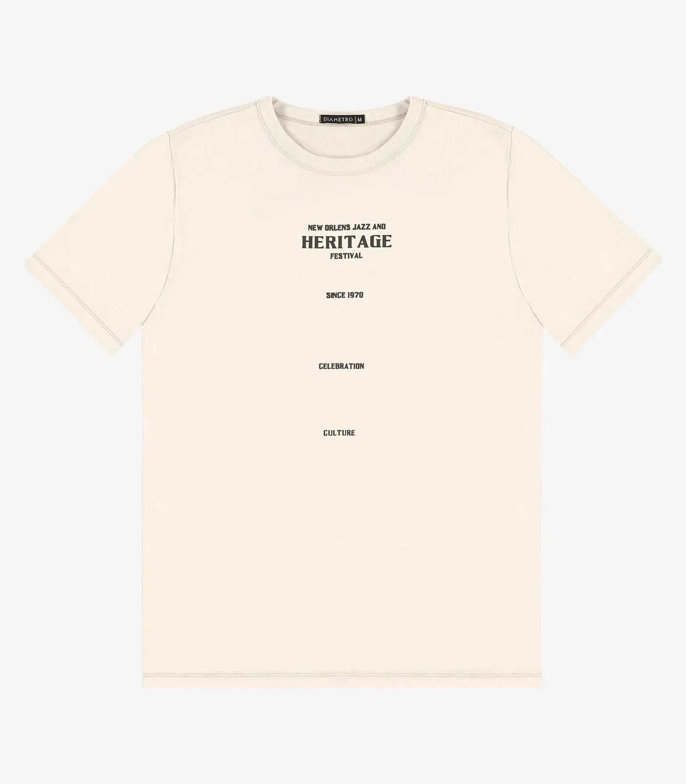 Camiseta Masculina em Meia Malha Diametro Bege
