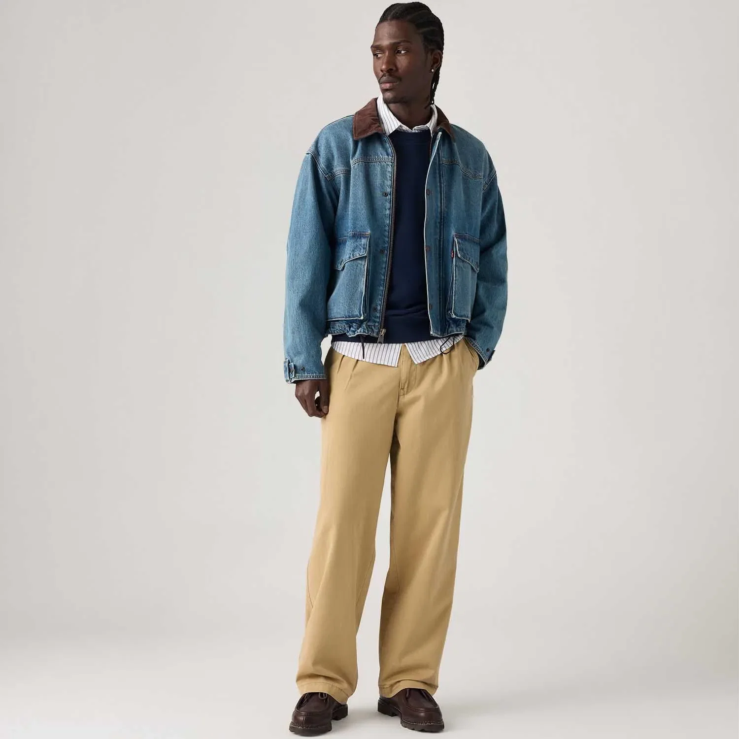Calça Levi's® Chino XX Baggy Pleated Caqui