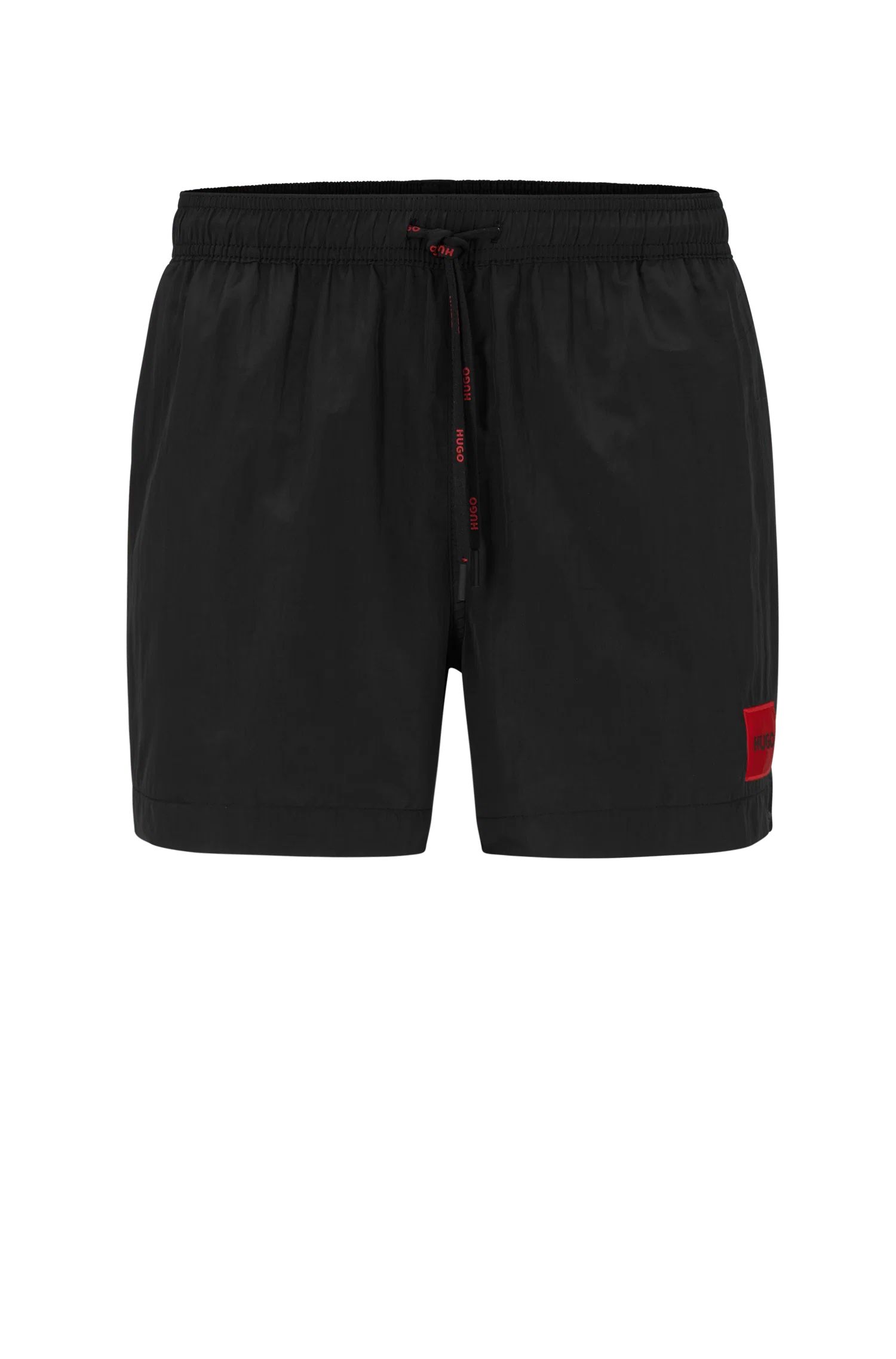 Shorts De Praia De Secagem Rápida Em Material Reciclado Com Logo Preto