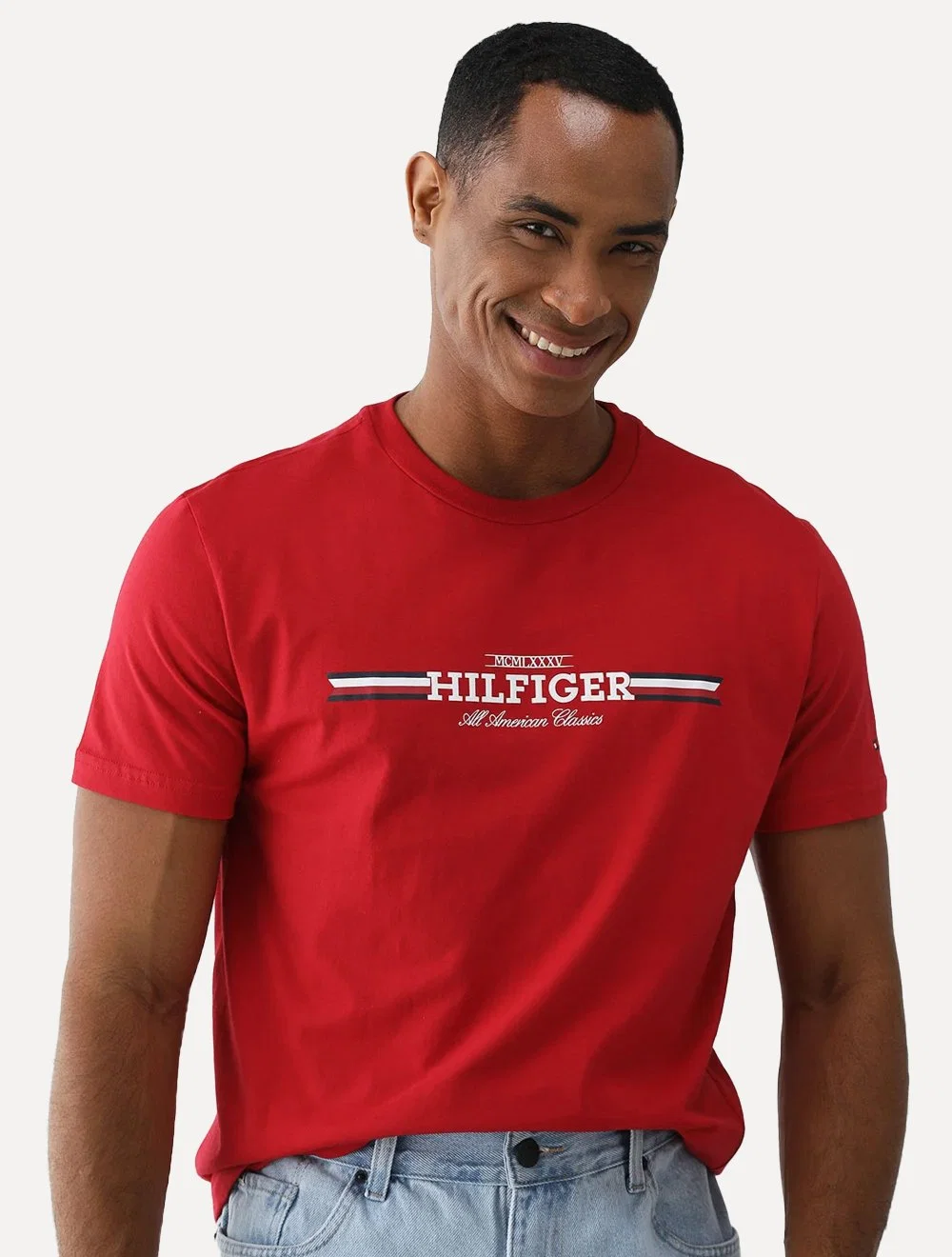 Camiseta Tommy Hilfiger Masculina All American Classics Vermelha