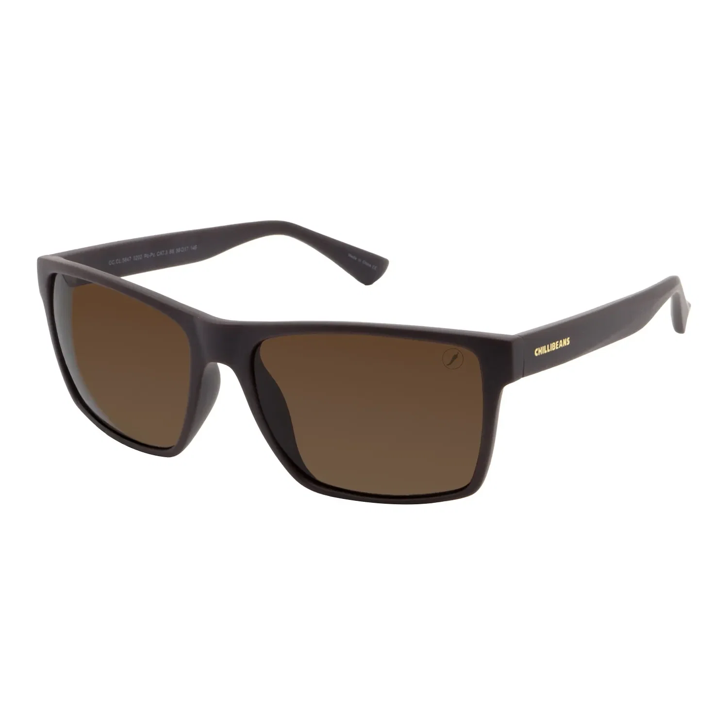 Óculos de Sol Masculino Chilli Beans Quadrado Marrom