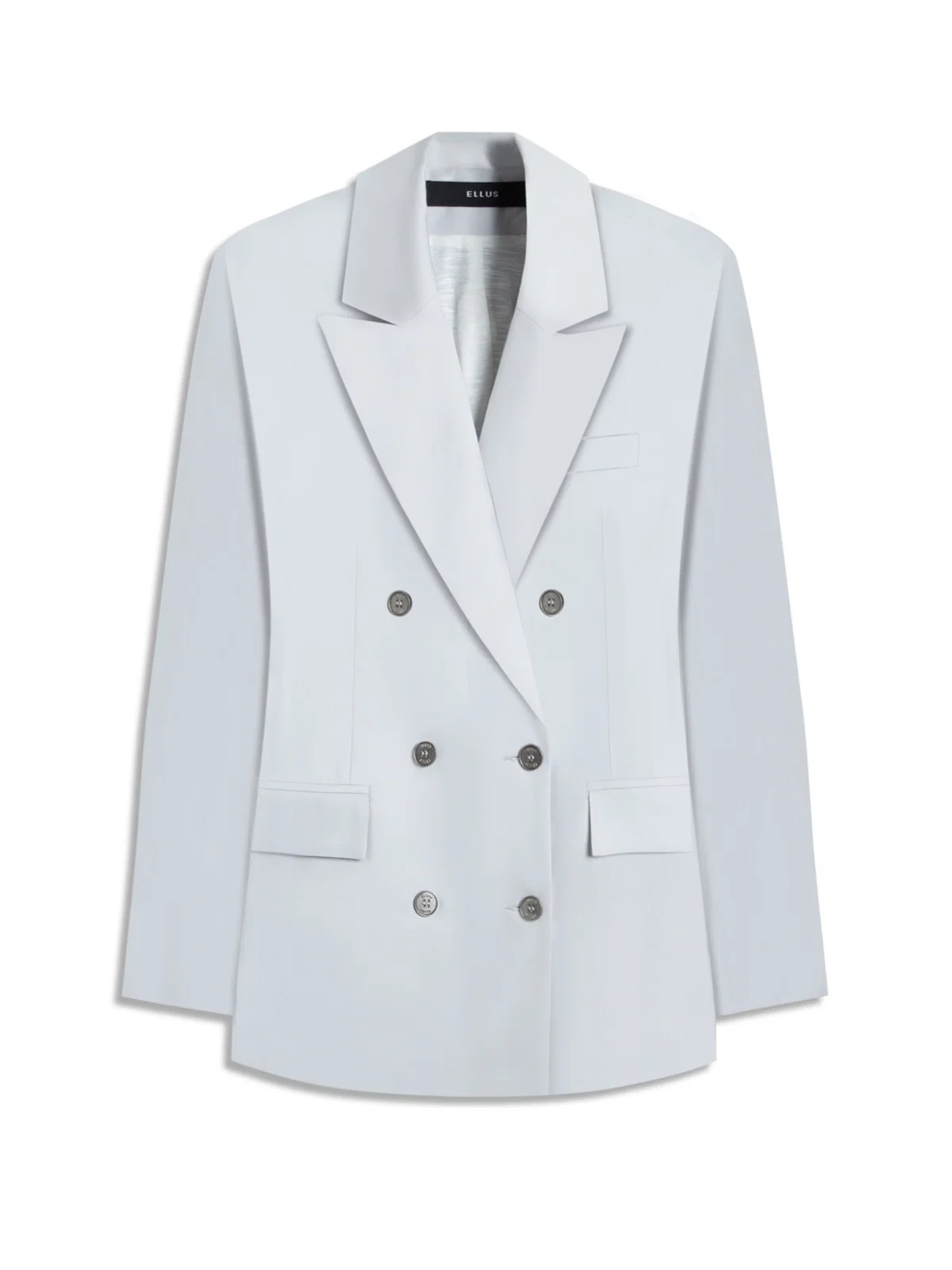 Blazer Linen Blend Oversized Silver