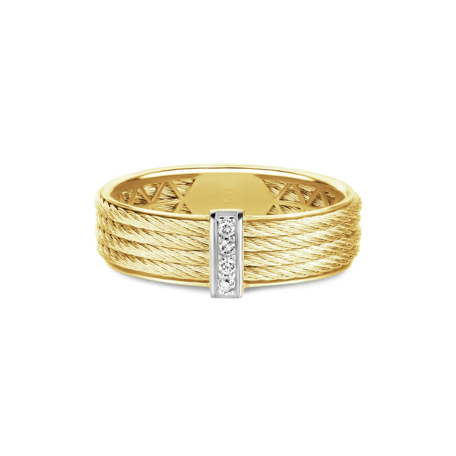 Anel Royale em Ouro Amarelo 18k com Diamantes 0,04ct — imagem 1