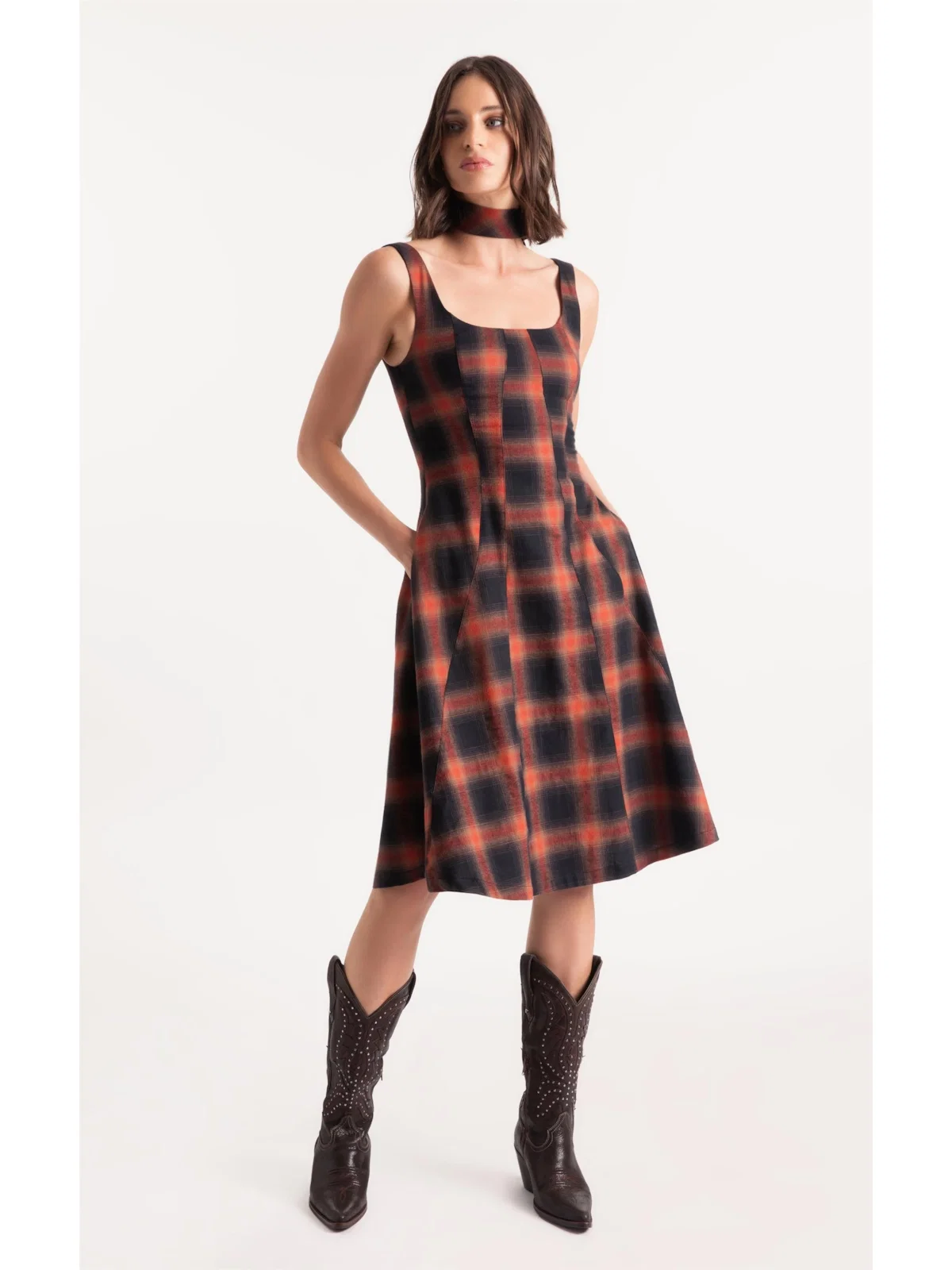 Vestido Wool Touch Cepheus Pieces Telha