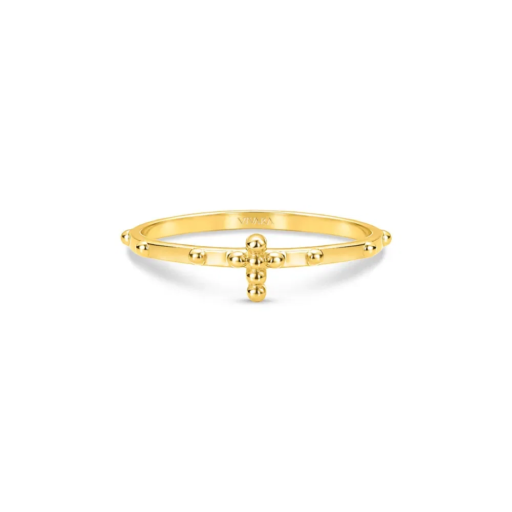 Anel Cruz em Ouro Amarelo 18k — imagem 1