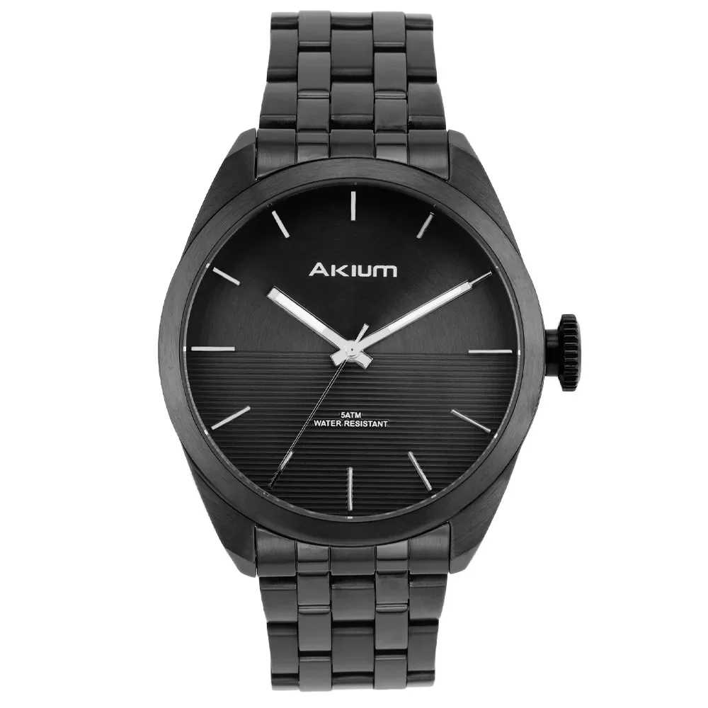 Relógio Akium Masculino Aço Preto TMG6982N2 BLACK 05 ATM