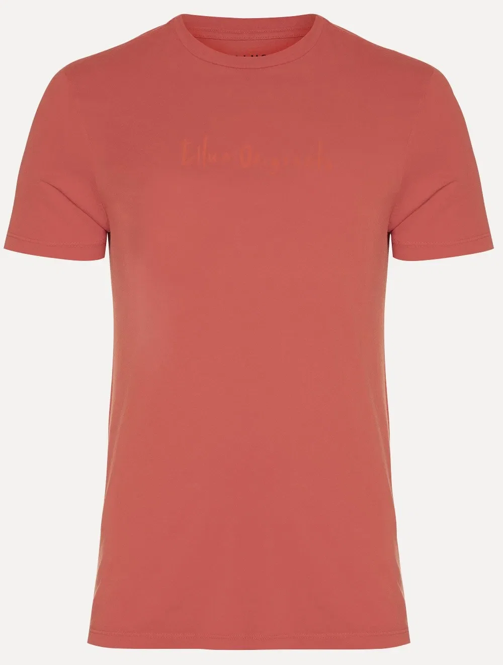 Camiseta Ellus Masculina Cotton Fine Originals Logo Rosa Escuro