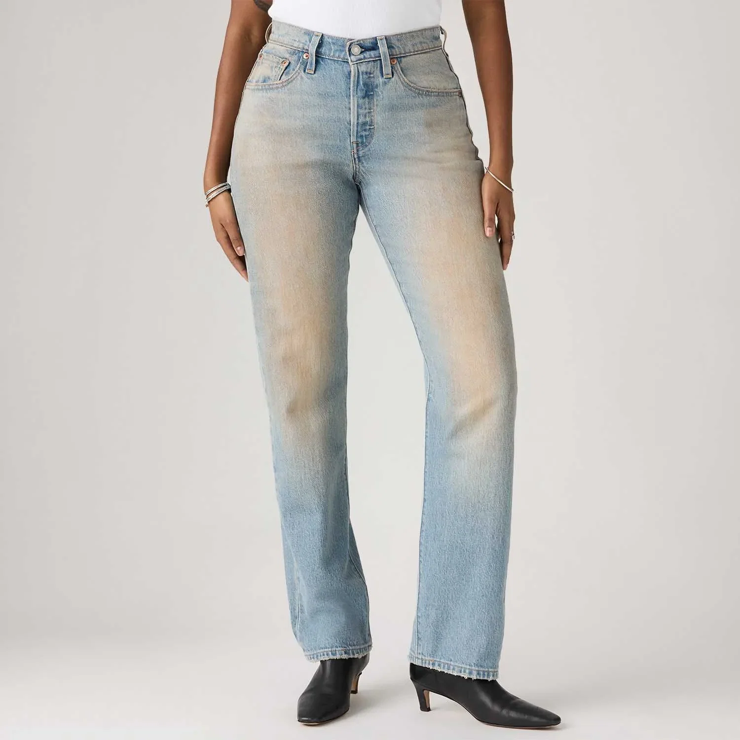 Calça Jeans Levi's® 501® Curve Lavagem Média — imagem 1