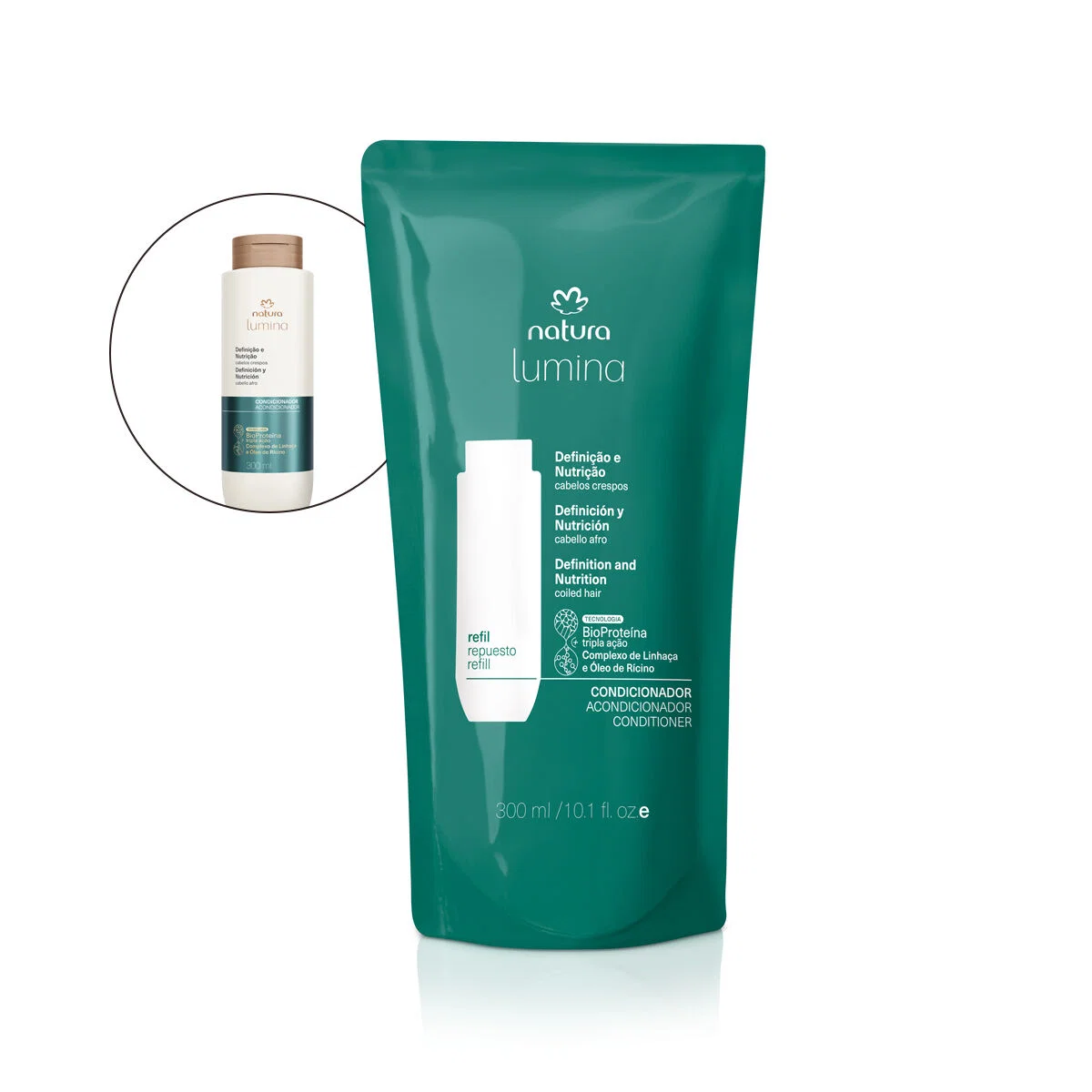 Refil Condicionador Nutritivo para Cabelos Crespos Lumina 300 ml