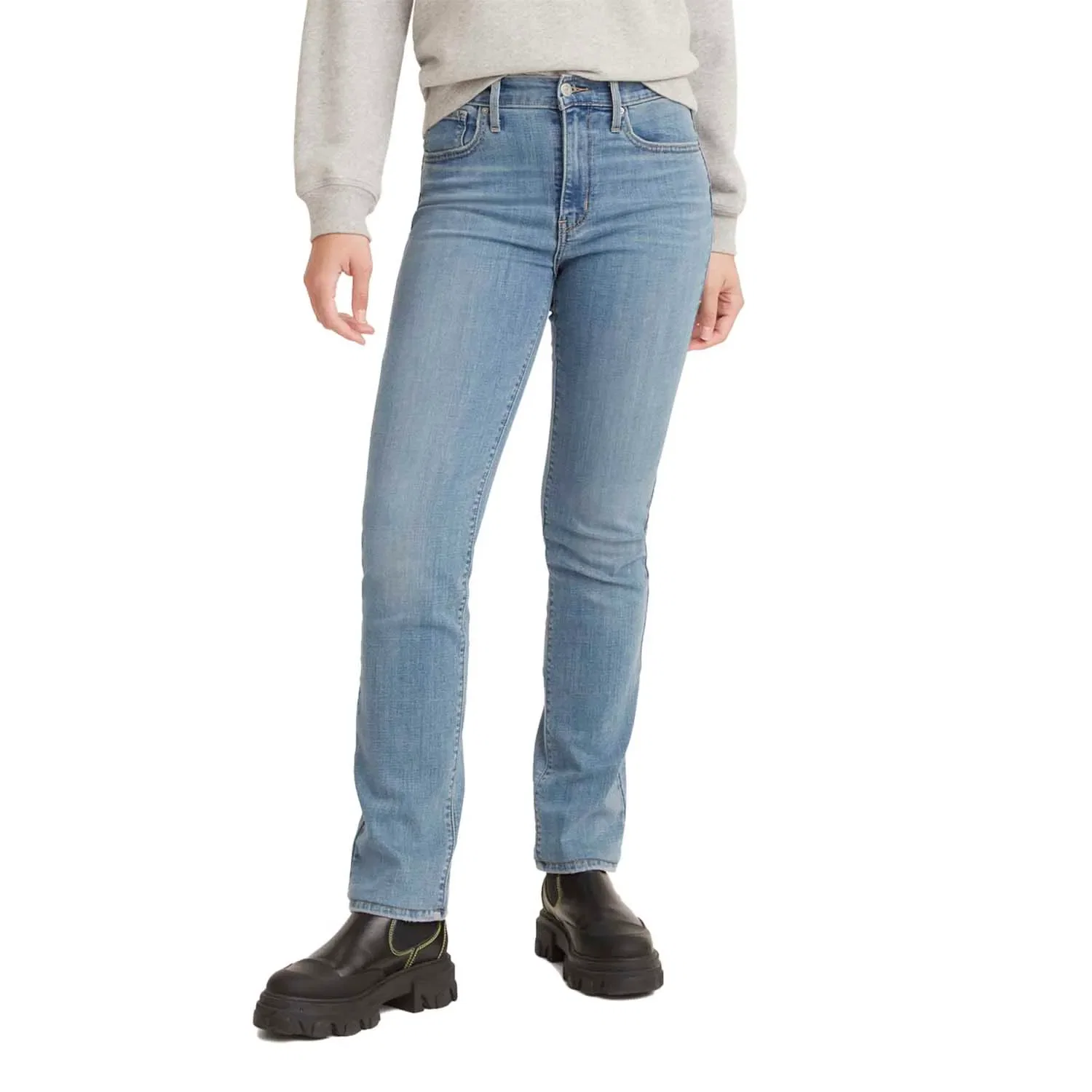 Calça Jeans Levi's® 724® High Rise Straight Lavagem Clara — imagem 1