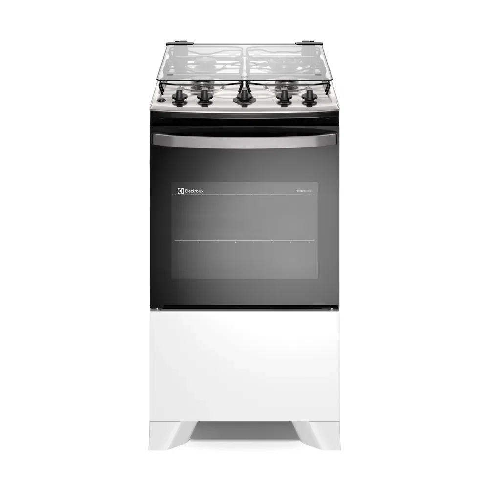 Fogão 4 bocas Electrolux Efficient Branco com Mesa Inox, PerfectCook e VaporBake (FE4IW) — imagem 1
