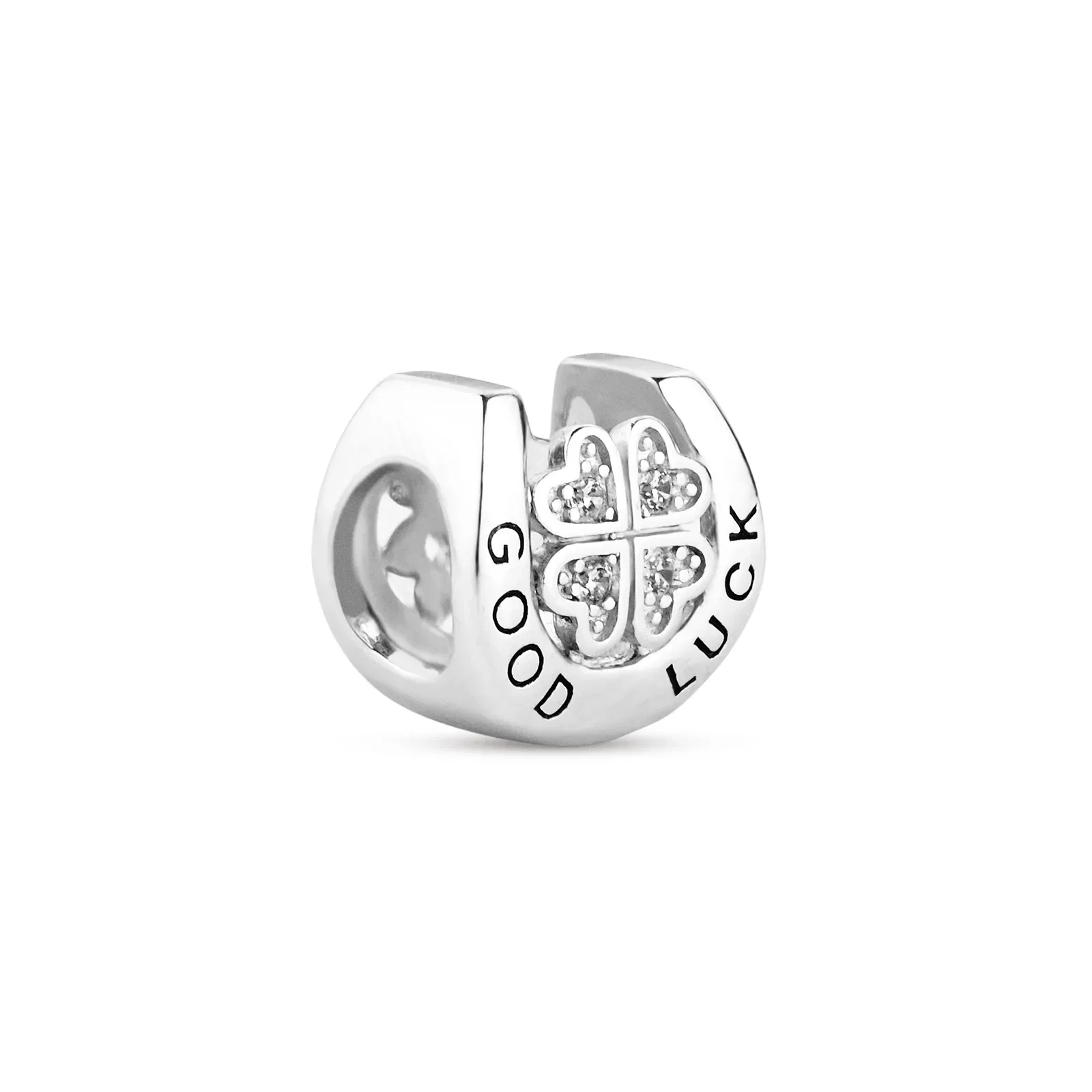 Separador Life Origens Good Luck em Prata 925 com Pedras Incolores