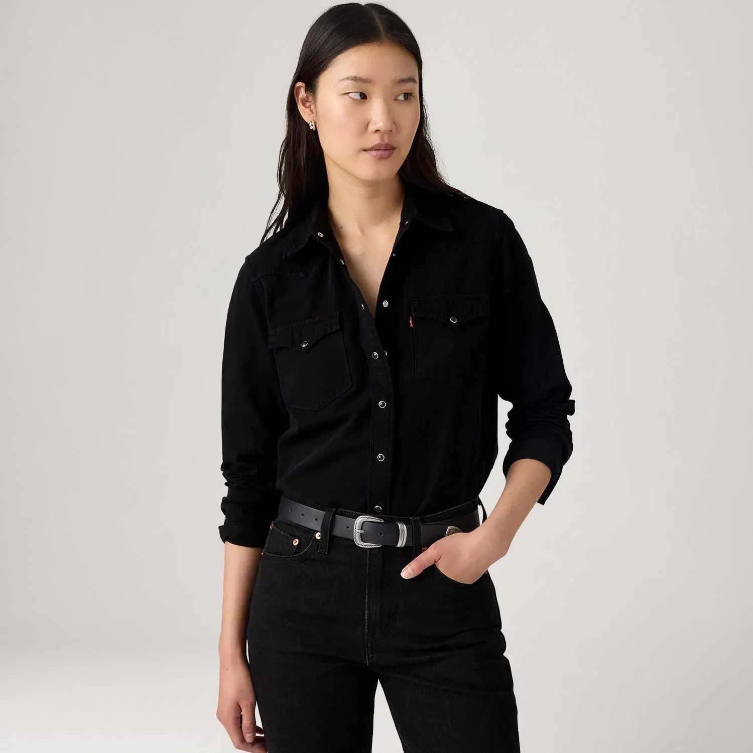 Camisa Jeans Levi's® Heritage Western Preta — imagem 1