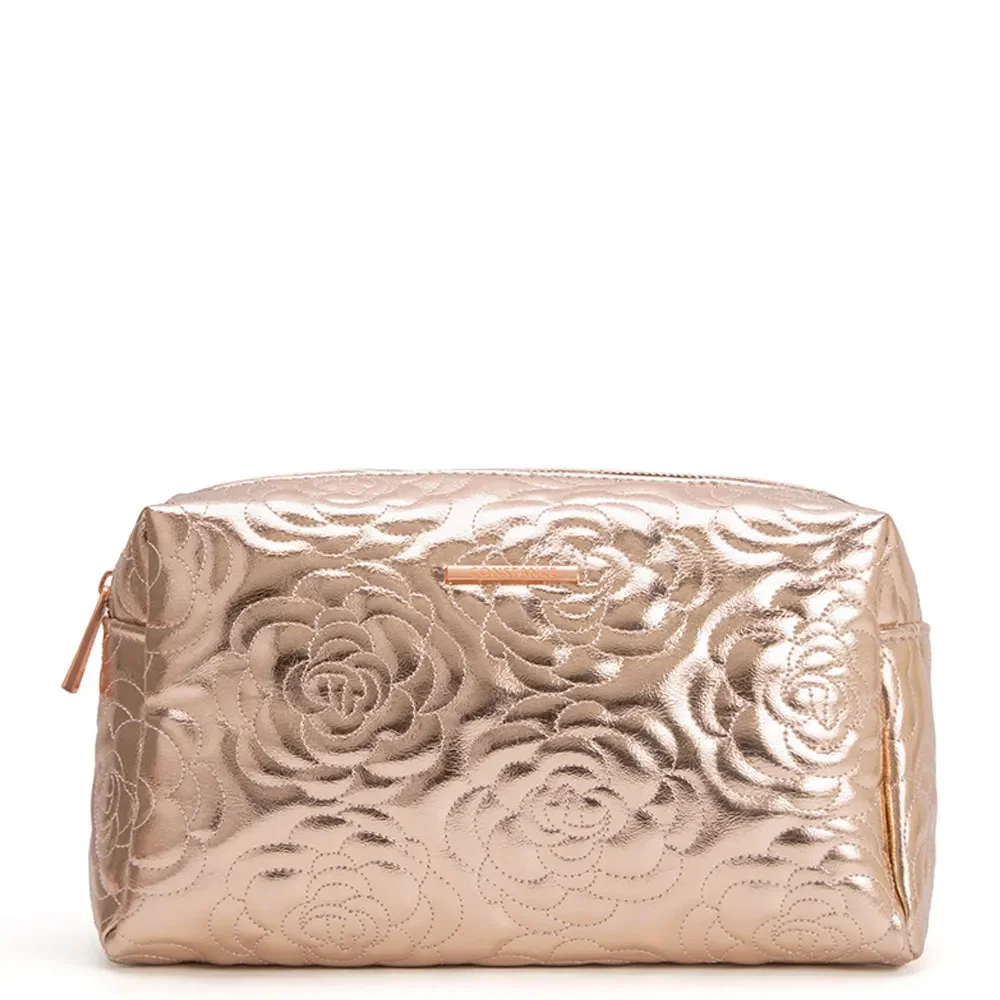Necessaire Floral Metalizada Rose — imagem 1