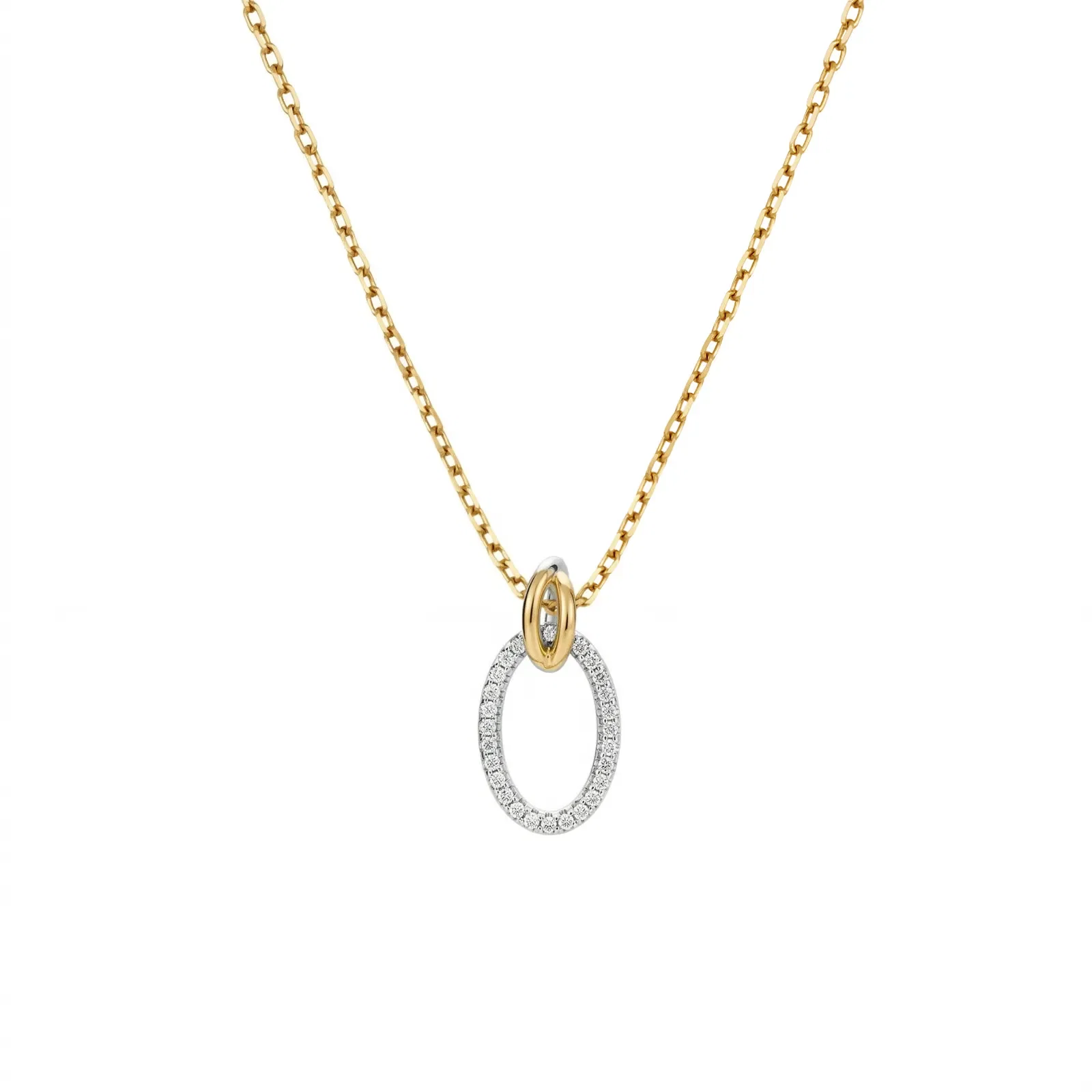 Pingente Raya em Prata 925 e Ouro Amarelo 18k com Safira Incolor — imagem 1