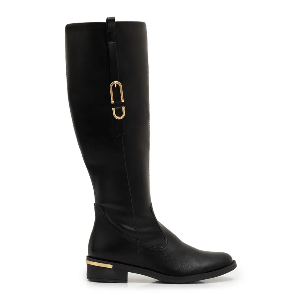 Bota Preta Montaria Fivela