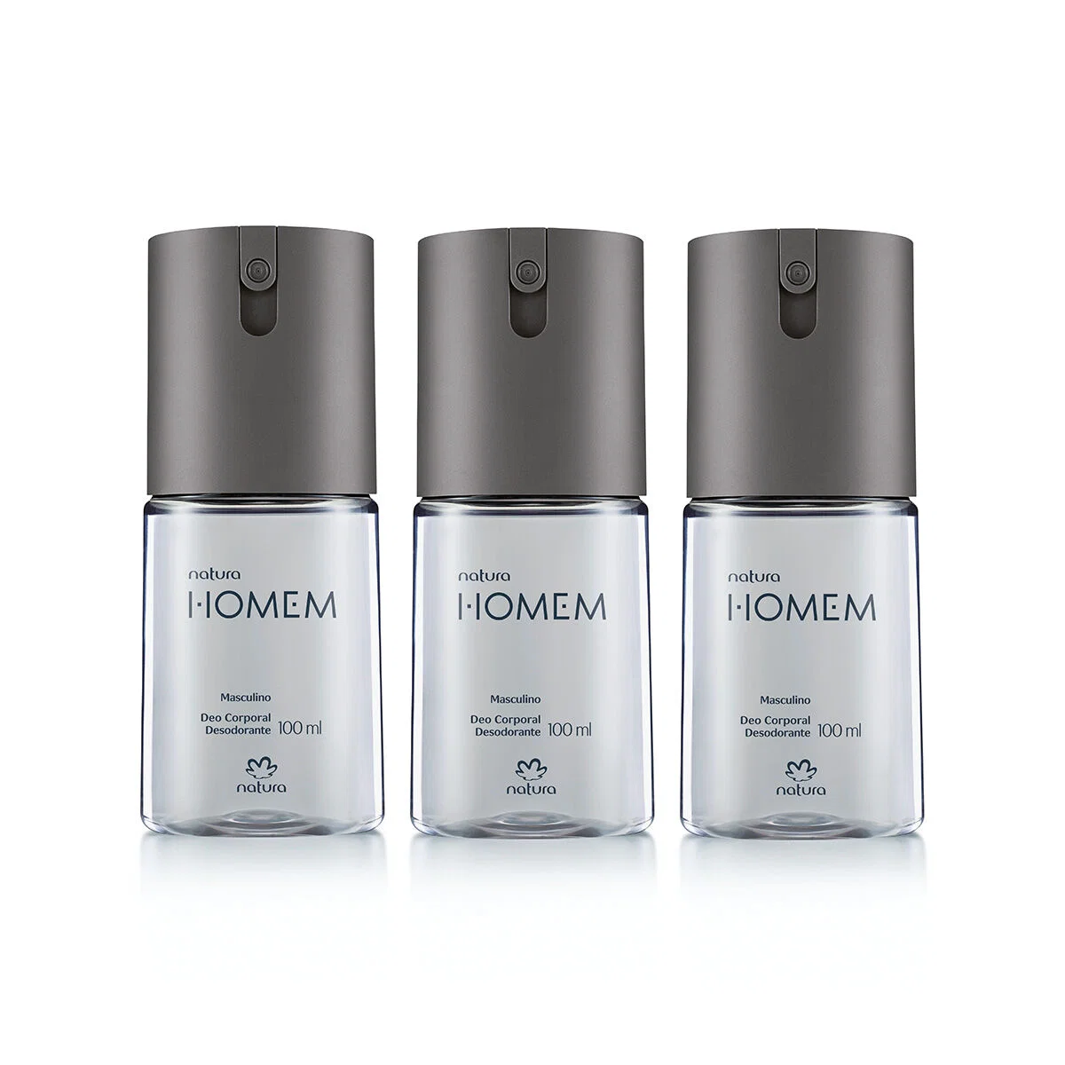 Kit Desodorante Corporal Masculino Natura Homem 3 produtos de 100 ml