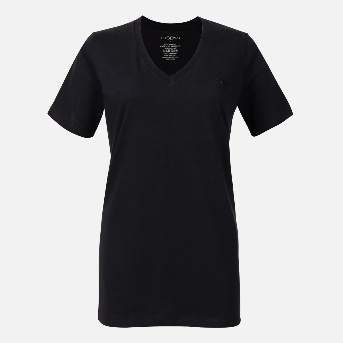 Camiseta Decote V Feminina