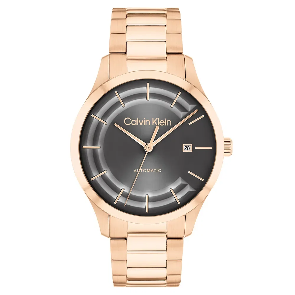 Relógio Calvin Klein Iconic Automático Masculino Rosé e Cinza - 25300025