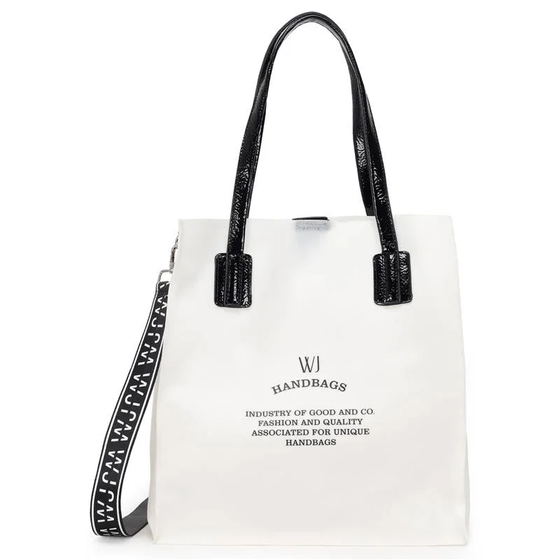 Shopping Bag Grande Retangular Vinil Alca Longa Personalizada Wj