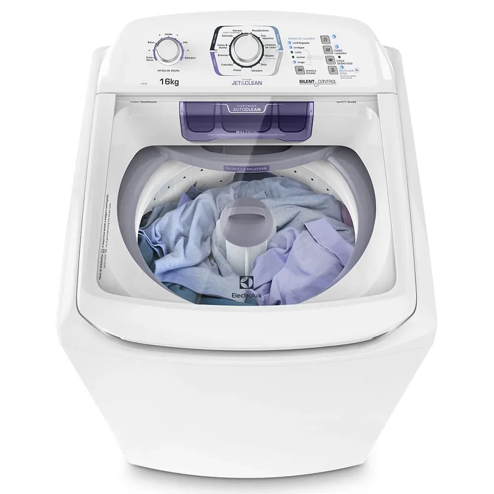 Máquina de Lavar Electrolux 16kg Branca Turbo Economia Silenciosa com Jet&Clean (LAC16) — imagem 1