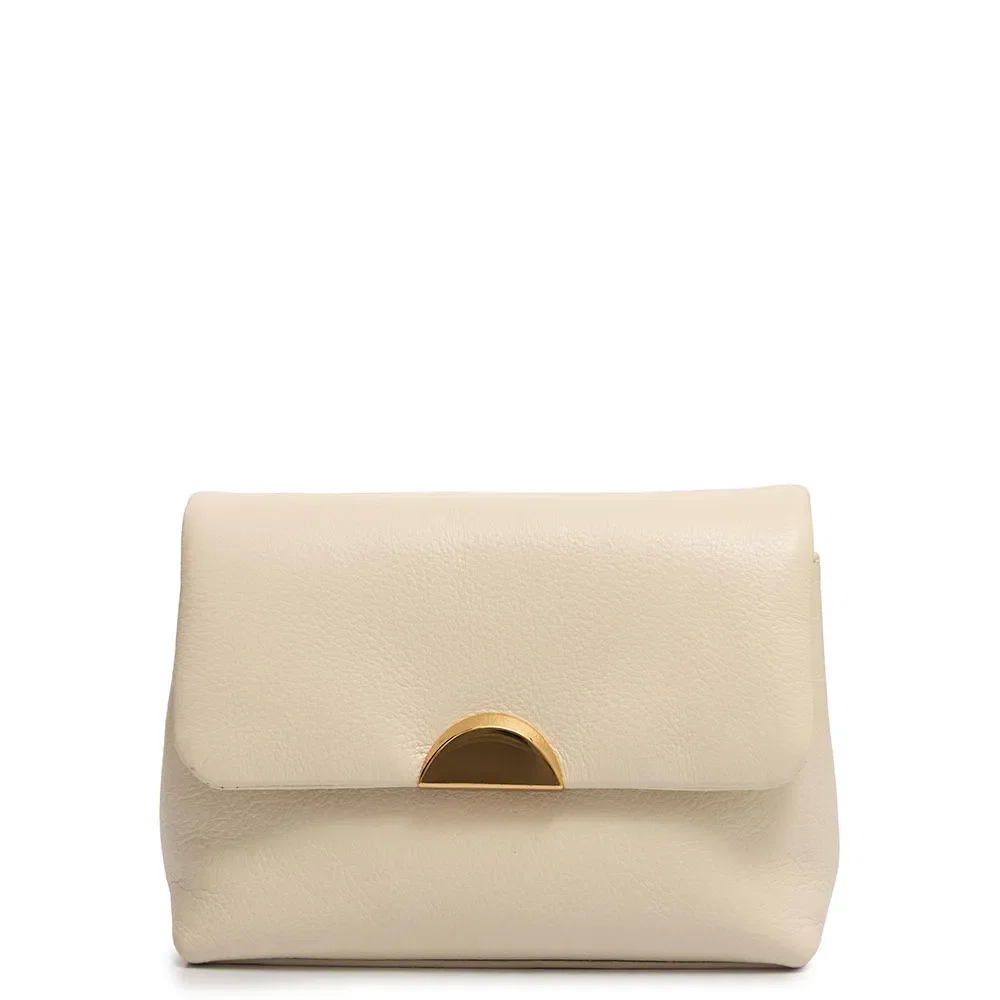 Bolsa Tiracolo Couro Off White