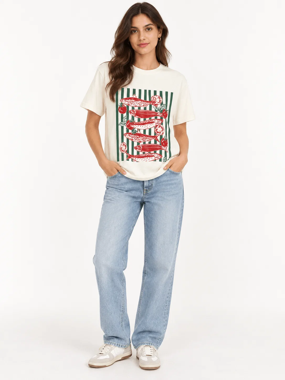 T-Shirt Listras Mar - Off White — imagem 1