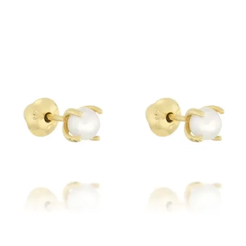 Brinco Baby em Ouro Amarelo 18k com Pérola — imagem 1