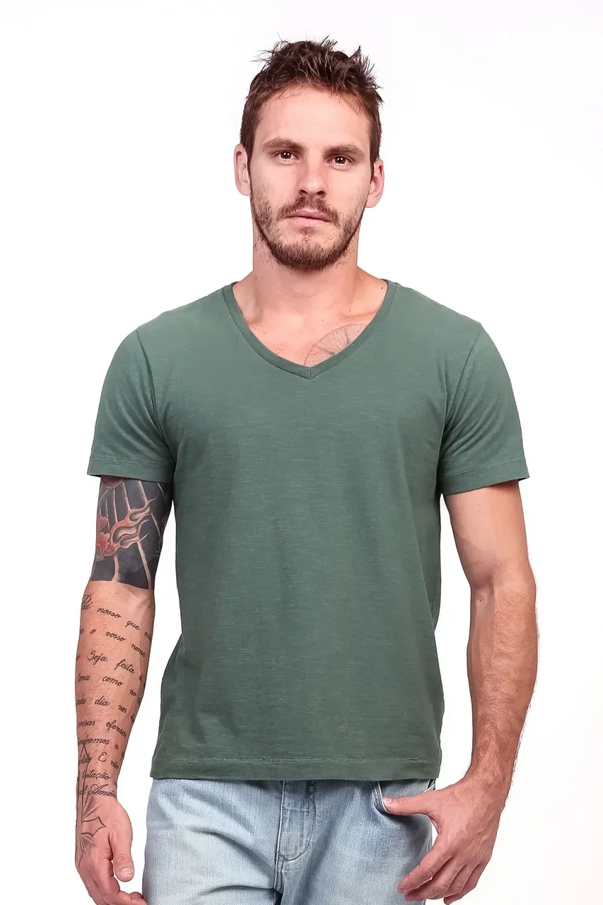 Camiseta Flame Gola V — imagem 1