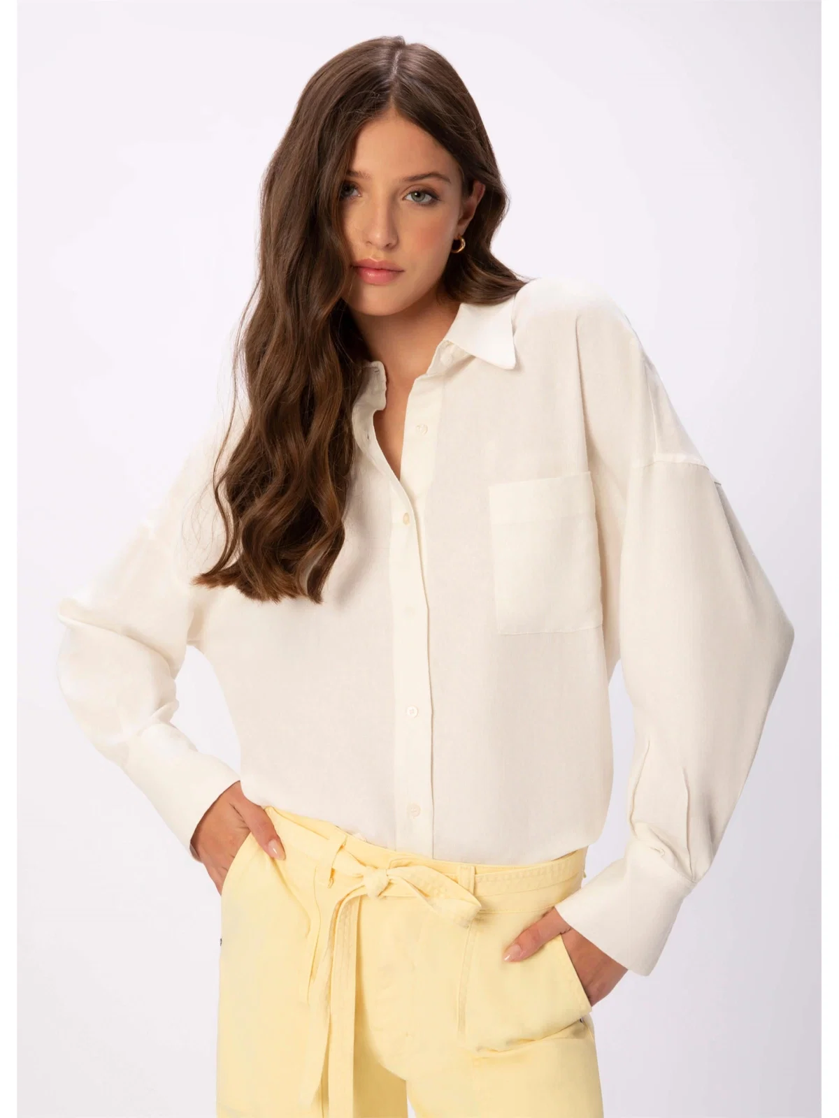 Camisa Linho Washed Off White
