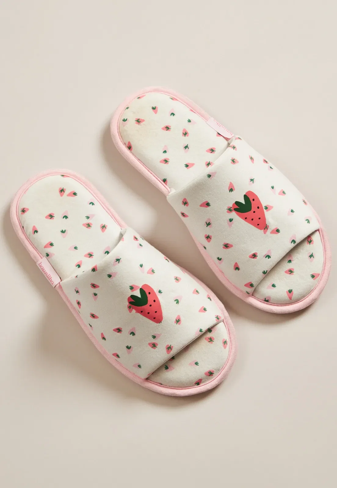 Pantufa Aberta De Viscose Digital Baunilha