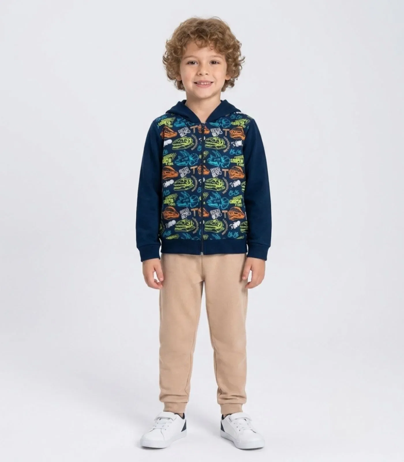 Conjunto Moletom Menino Jaqueta E Calça Kappes Azul — imagem 1