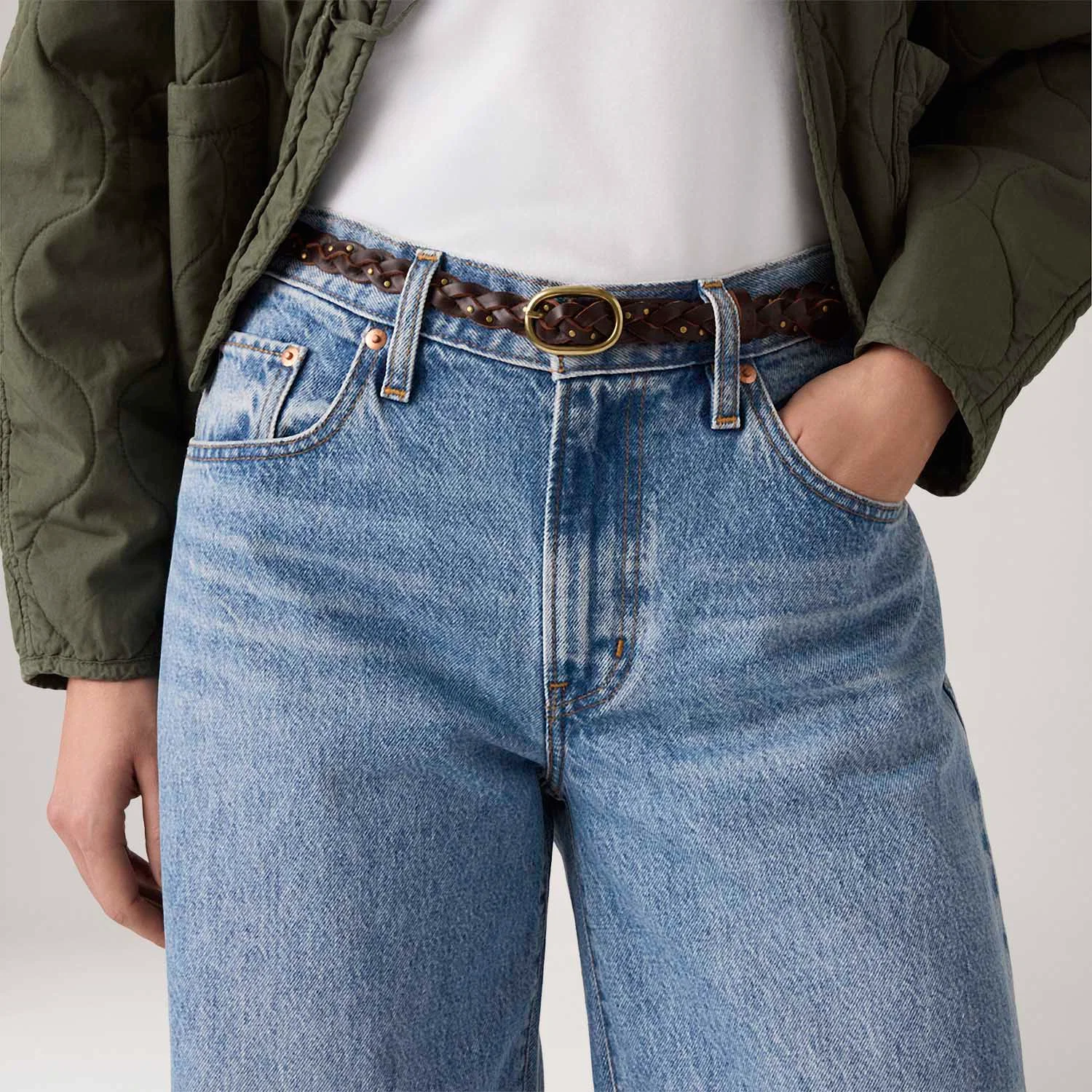 Cinto Levi's® Taylor Braid Marrom