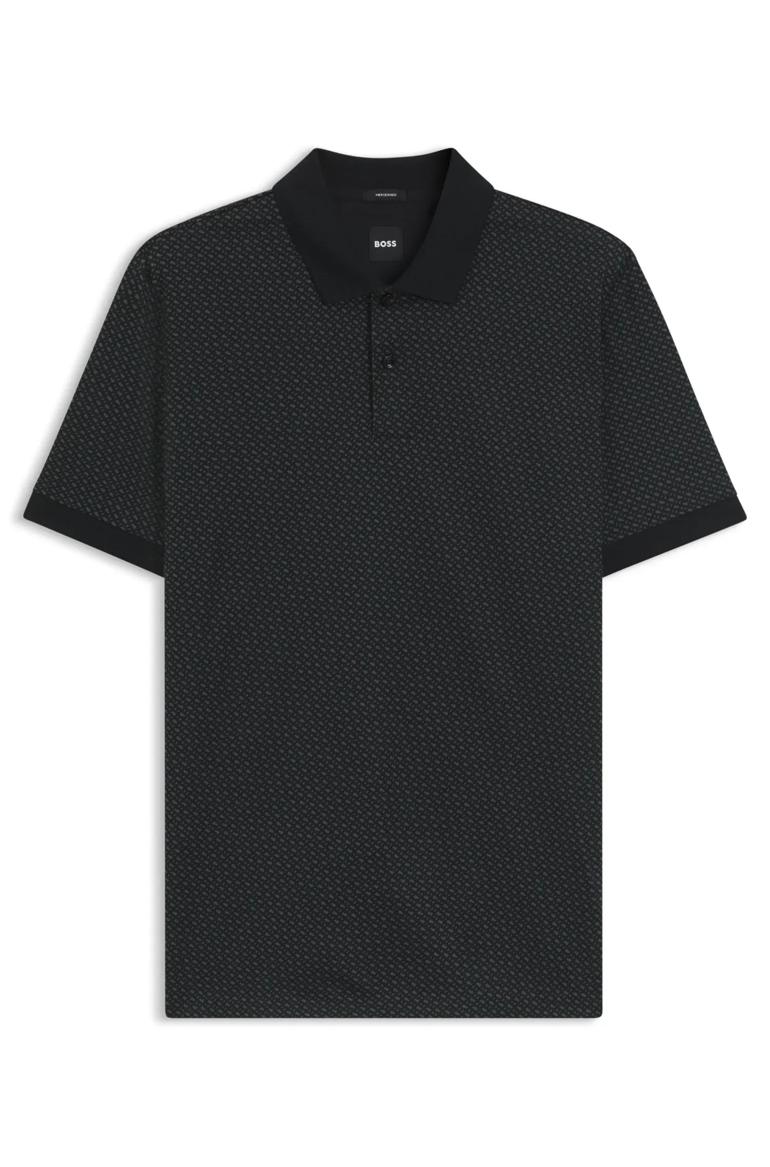 Polo De Algodão Mercerizado Com Monogramas Bicolores