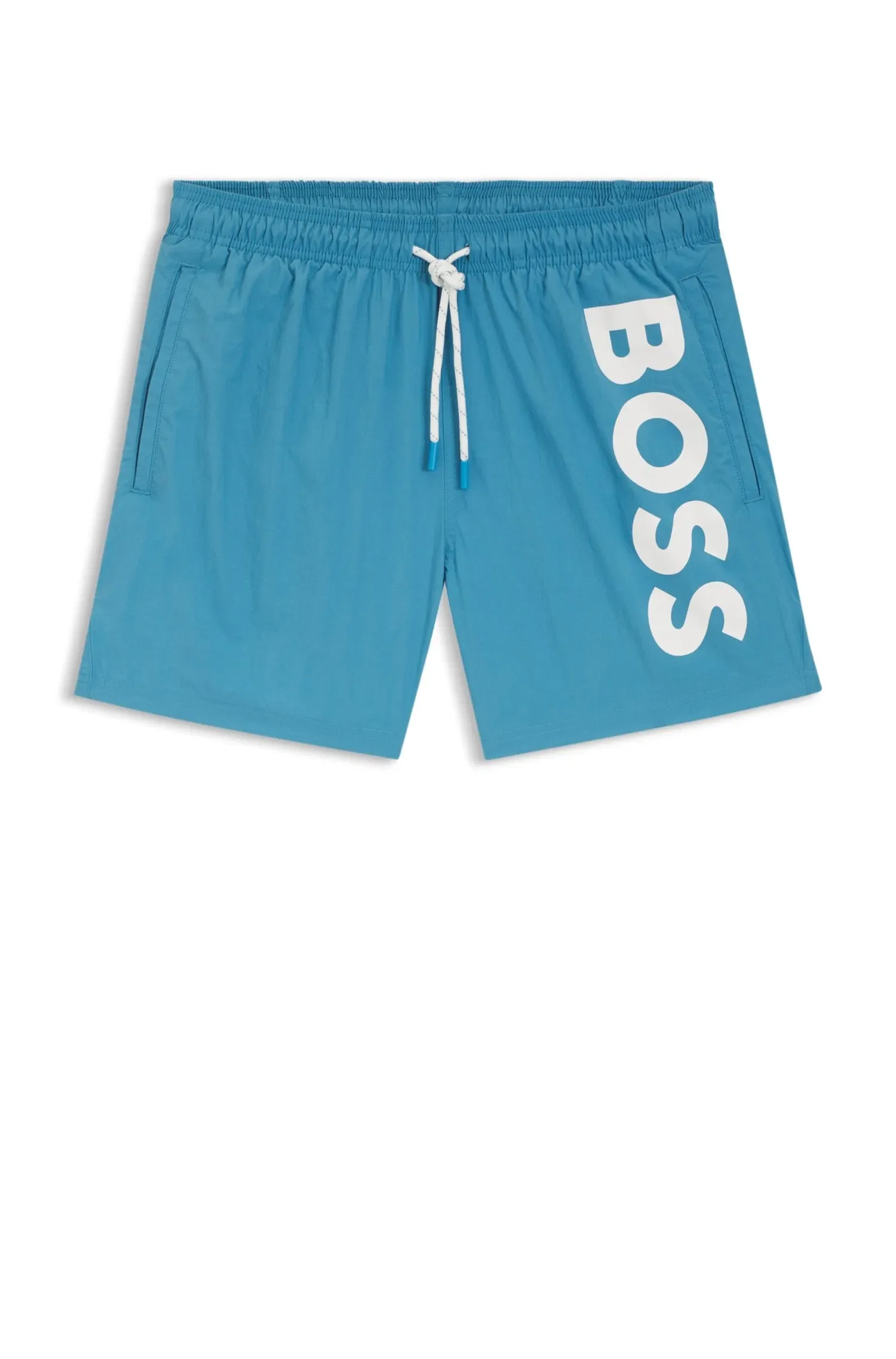 Shorts Com Estampa De Logo Vertical