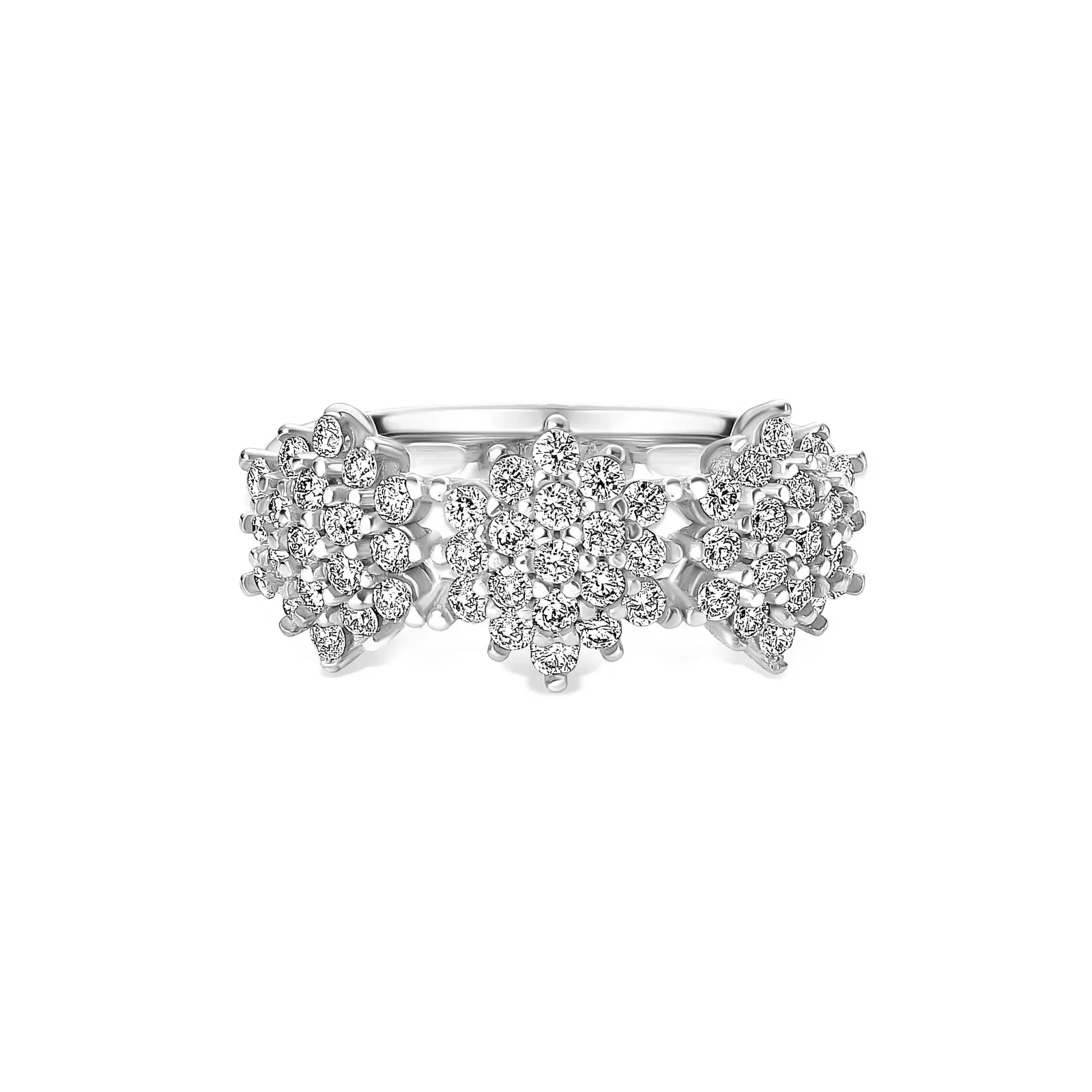 Anel Lyra II em Ouro Branco 18k com Diamantes 0,82 ct — imagem 1