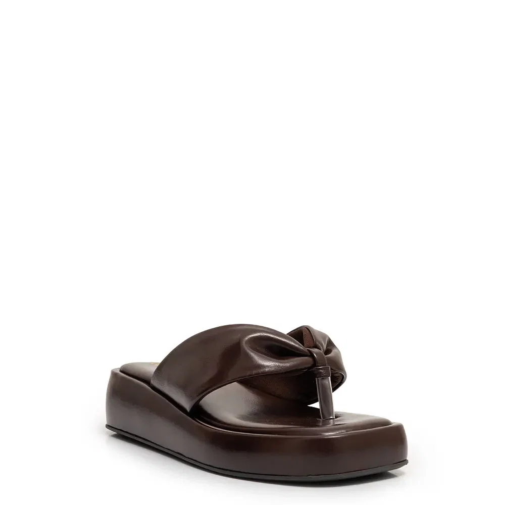 Papete Marrom Chinelo Flatform — imagem 1