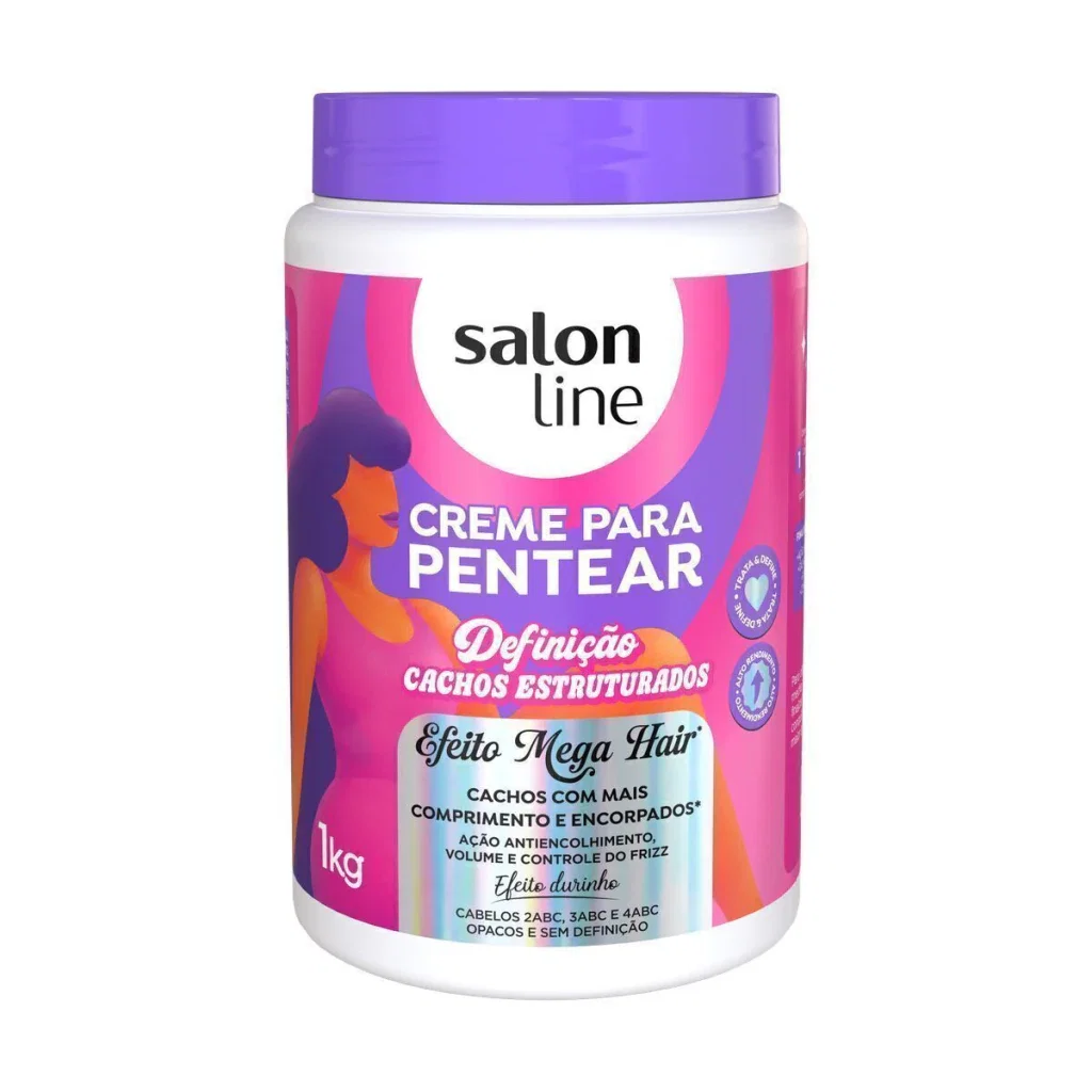 Creme para Pentear Salon Line Definição Cachos Estruturados Efeito Mega Hair 1kg