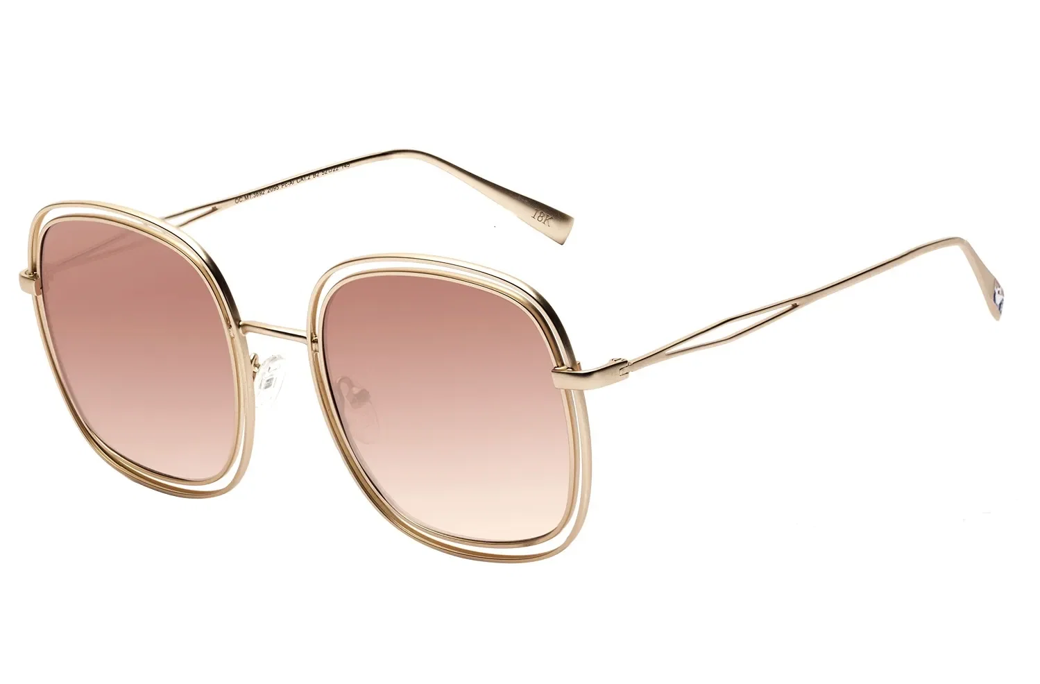 Óculos de Sol Feminino NBA Frame Banhado a Ouro Rosé — imagem 1