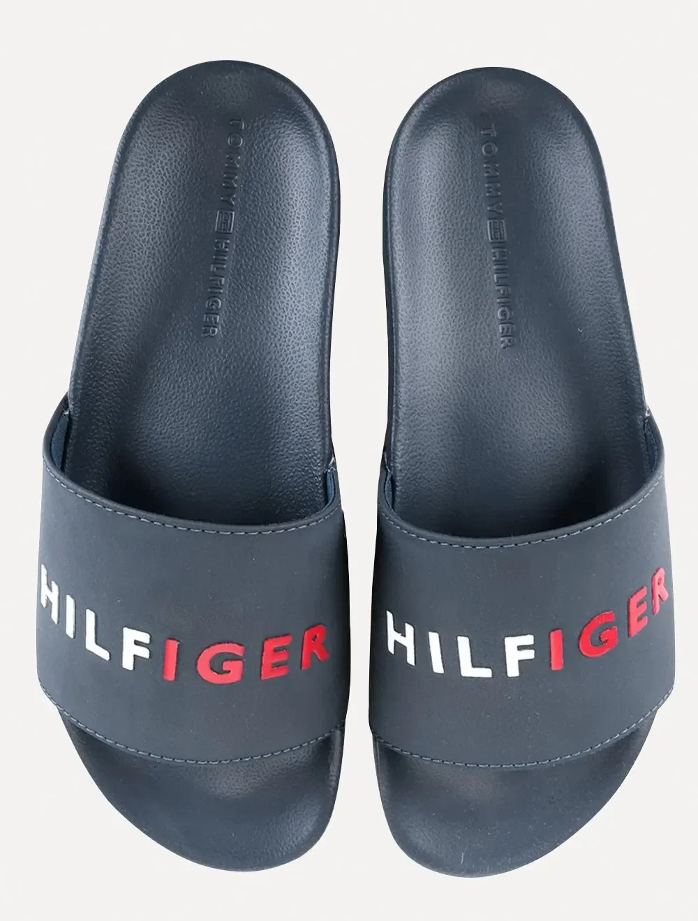 Chinelo Tommy Hilfiger Masculino Slide Marco 19D Logo Azul Marinho