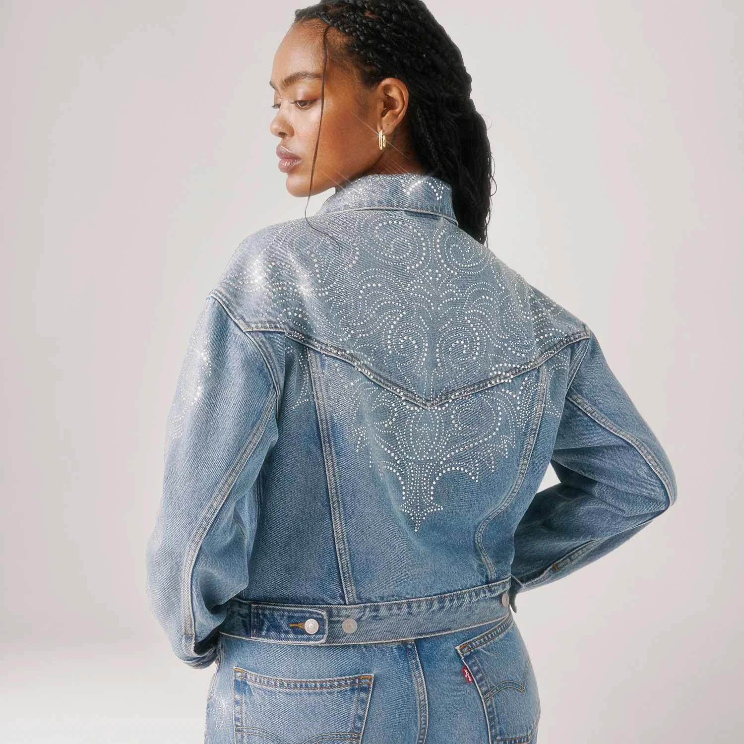 Jaqueta Jeans Levi's® 90's Shrunken Trucker Lavagem Clara — imagem 1