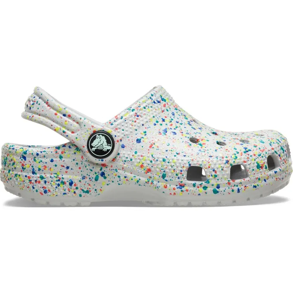 Classic Glow Paint Splatter Clog Juvenil