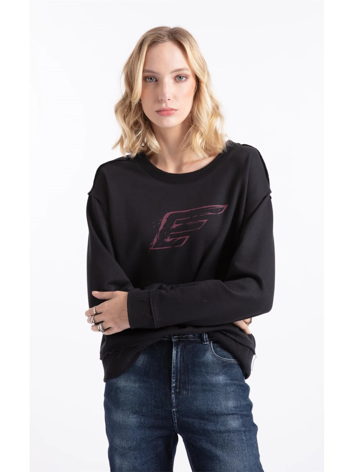 Moletom Raw Edges Preto
