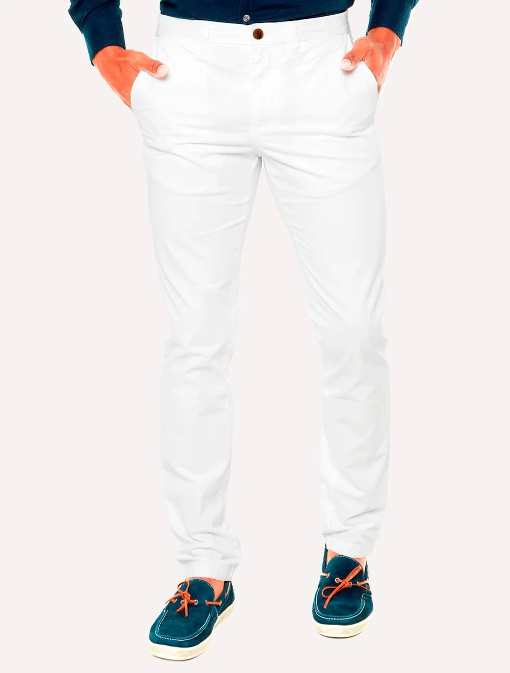Calça Tommy Hilfiger Masculina de Sarja Brooklyn Branca