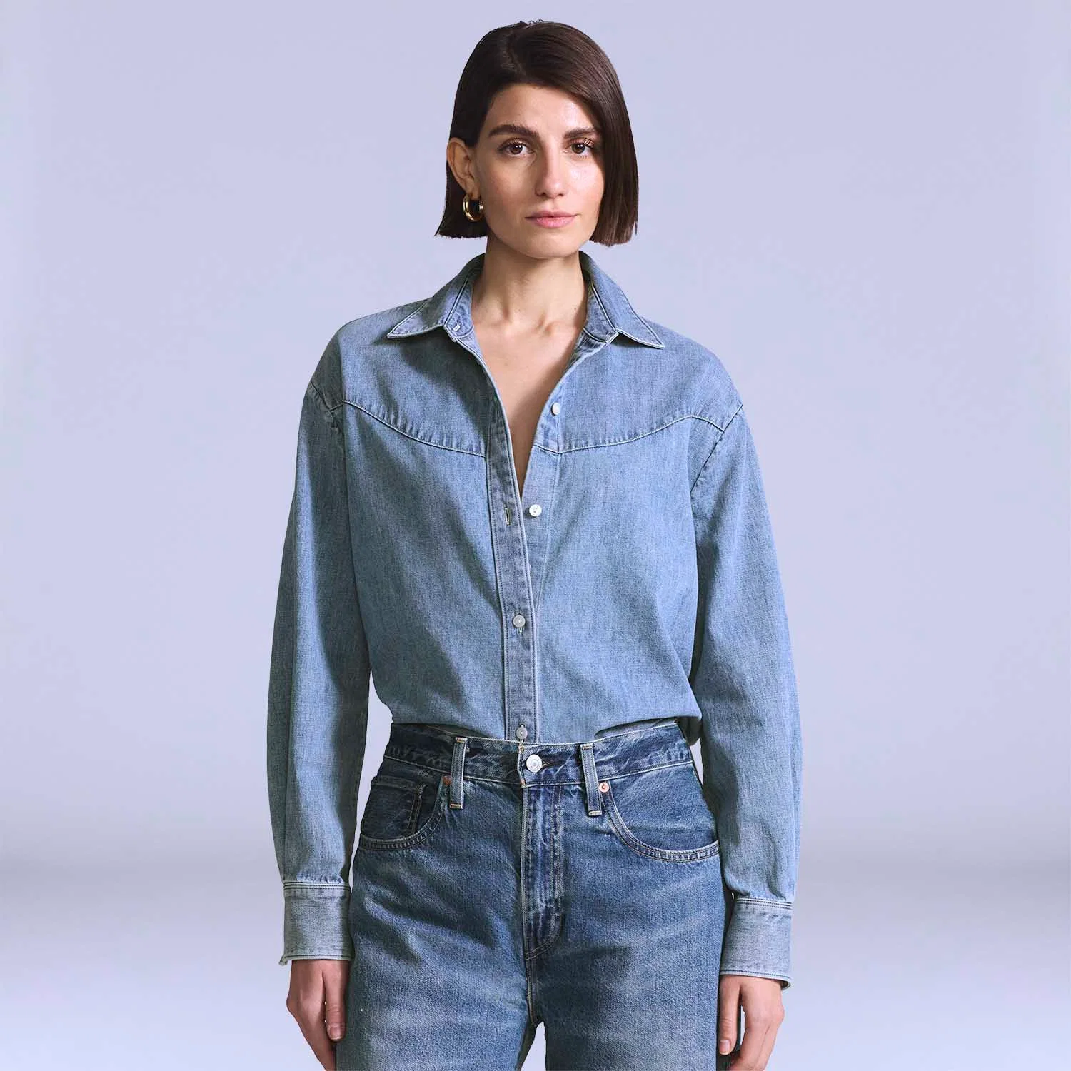 Camisa Levi's® Blue Tab Rider Lavagem Clara — imagem 1