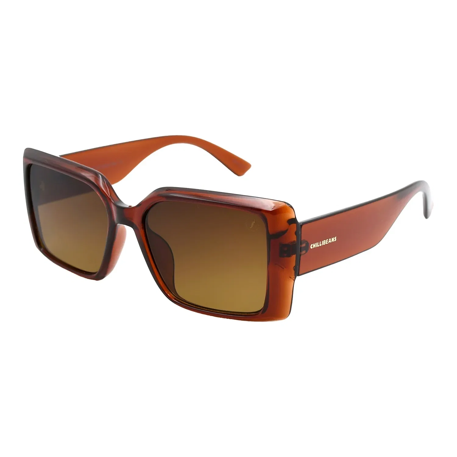 Óculos de Sol Feminino Chilli Beans Quadrado Degradê Marrom — imagem 1