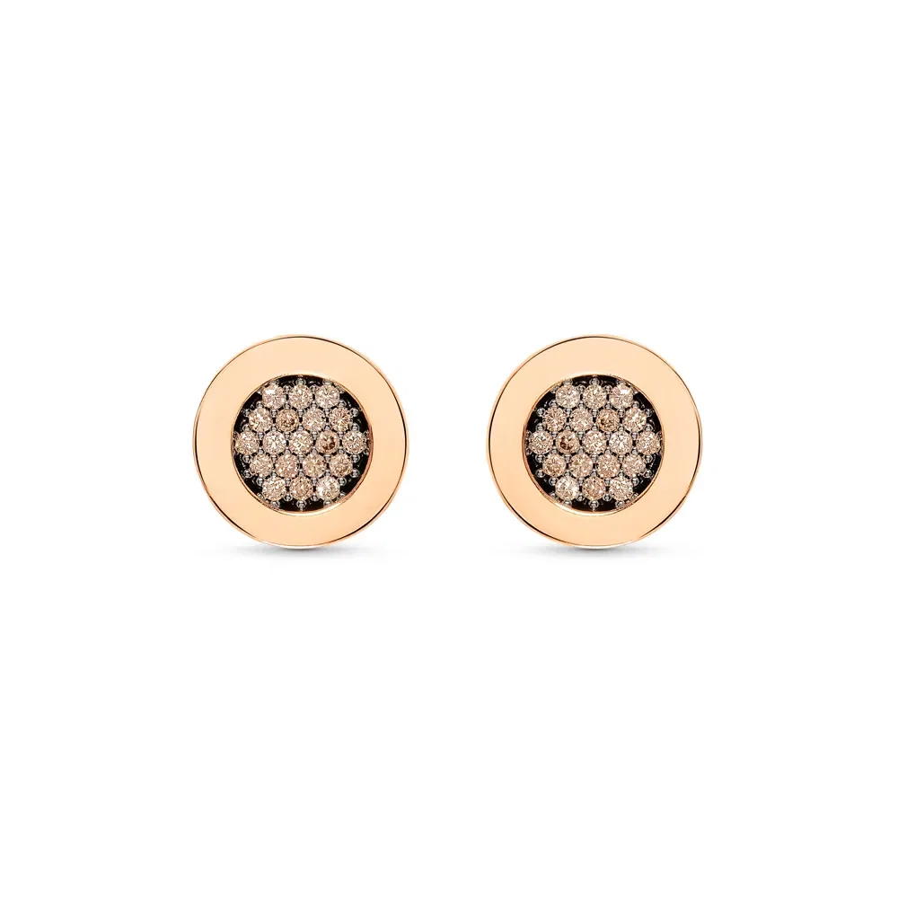 Brinco V Love em Ouro Rosé 18k com Diamantes Brown — imagem 1