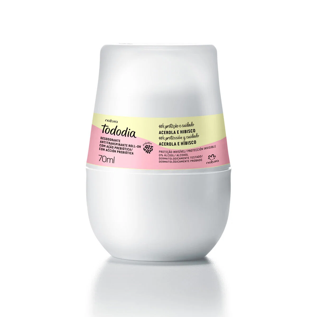 Desodorante Antitranspirante Roll on Tododia Acerola e Hibisco 70 ml — imagem 1