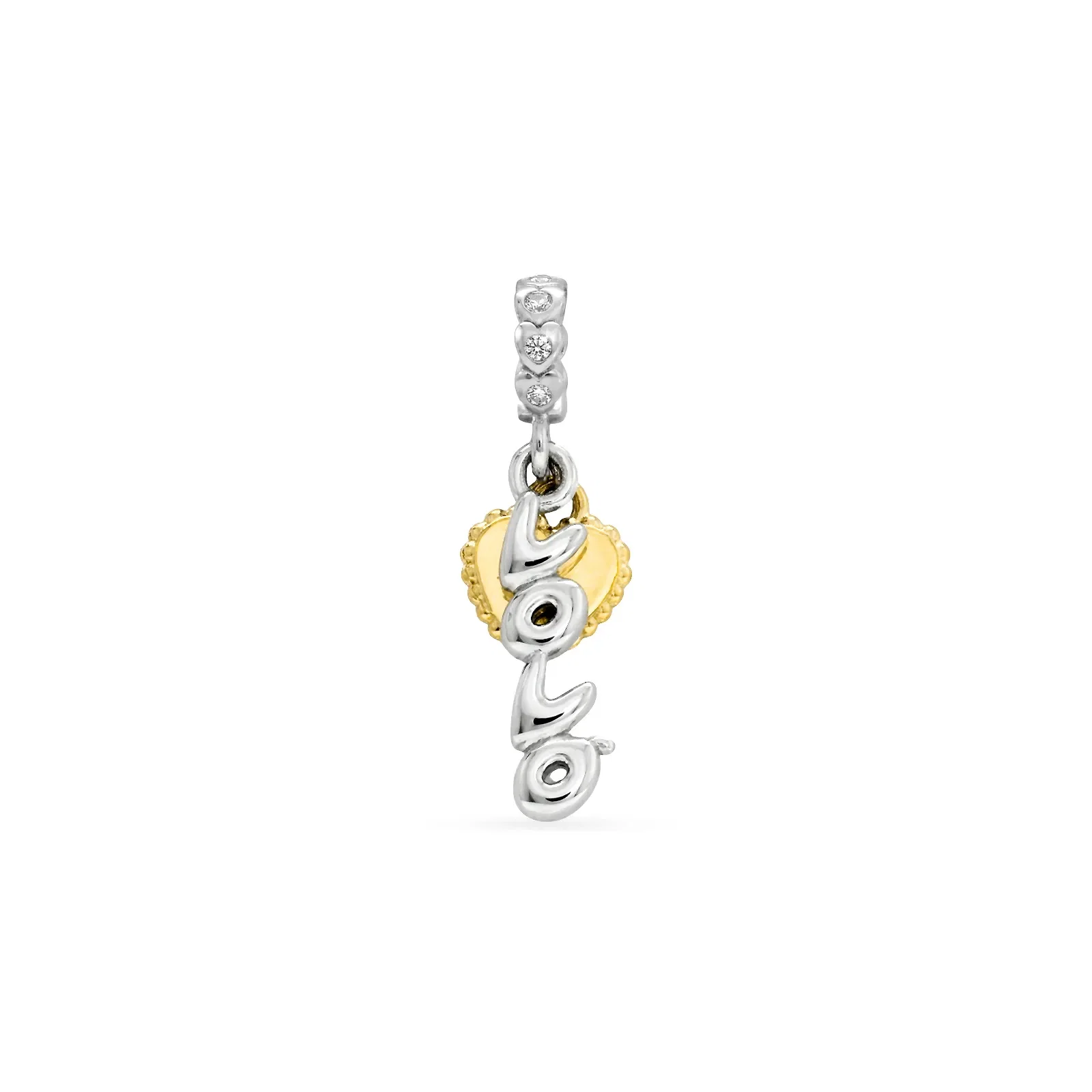 Pingente Life Mama Vovó em Prata 925 com Banho de Ouro Amarelo 18k e Zircônia Incolor — imagem 1